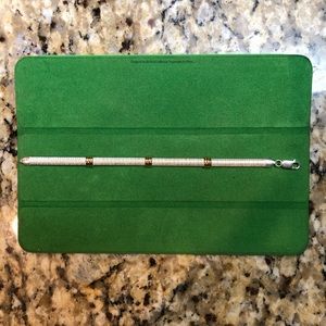 Sterling Silver bracelet with gold accents